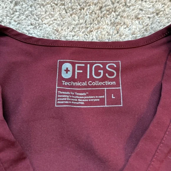 FIGS Scrub Set - Burgundy - Picture 3 of 5